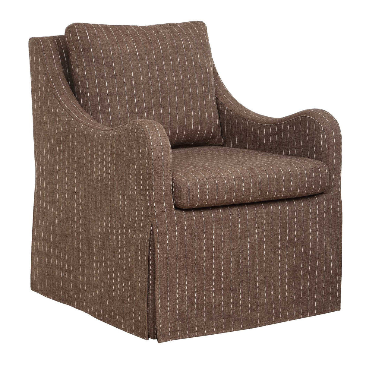   Modern European furniture -Brown Pinstripes Swivel Chair - www.oroa.com | Oroa.com