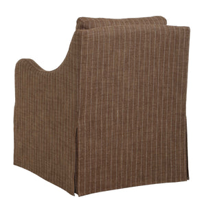   Modern European furniture -Brown Pinstripes Swivel Chair - www.oroa.com | Oroa.com