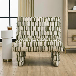   Modern European furniture - Green Patterned Accent Chair - www.oroa.com | Oroa.com