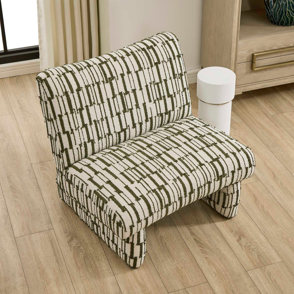  Modern European furniture - Green Patterned Accent Chair - www.oroa.com | Oroa.com