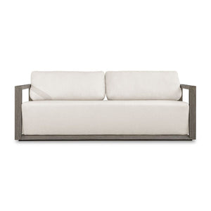   Modern European furniture - White Cushioned 3-Seater Outdoor Sofa - www.oroa.com | Oroa.com