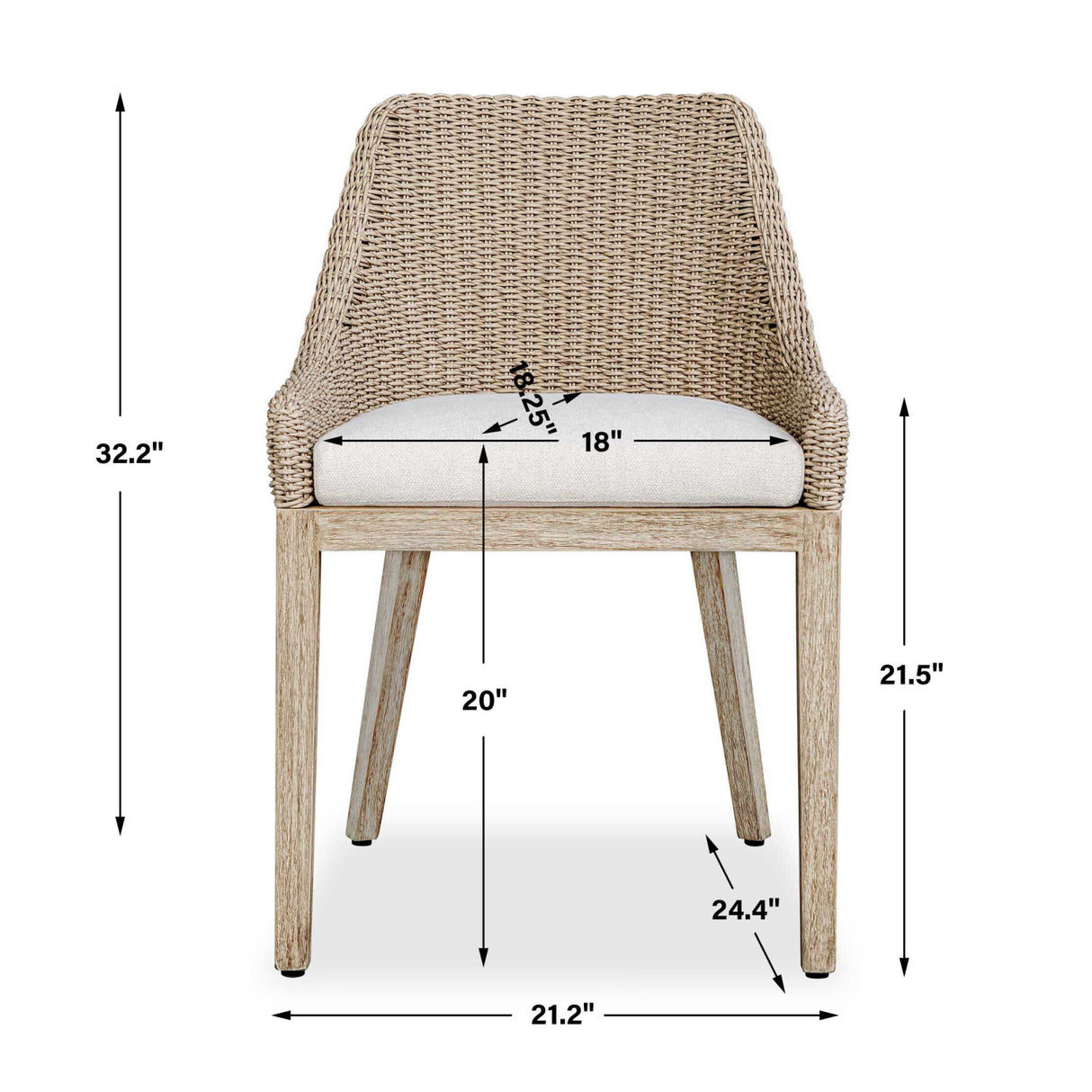   Modern European furniture - Beige Wicker Outdoor Dining Chair  - www.oroa.com | Oroa.com