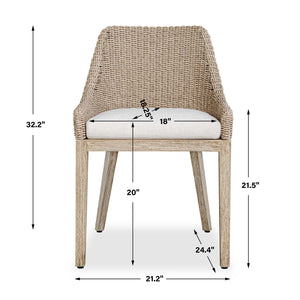   Modern European furniture - Beige Wicker Outdoor Dining Chair  - www.oroa.com | Oroa.com