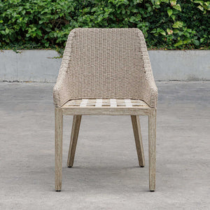   Modern European furniture - Beige Wicker Outdoor Dining Chair  - www.oroa.com | Oroa.com