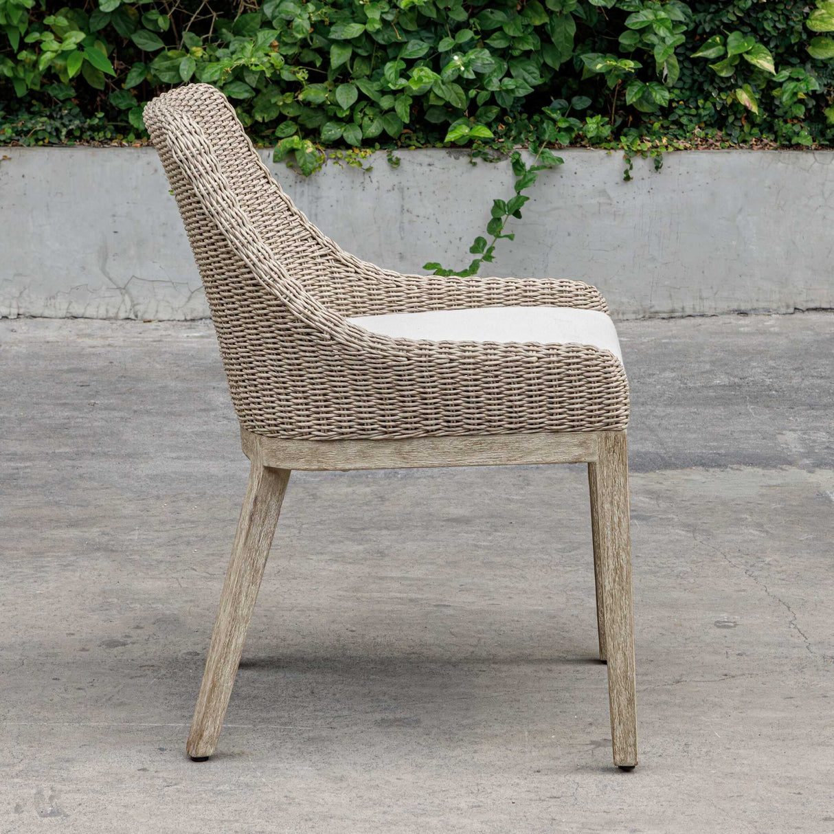   Modern European furniture - Beige Wicker Outdoor Dining Chair  - www.oroa.com | Oroa.com