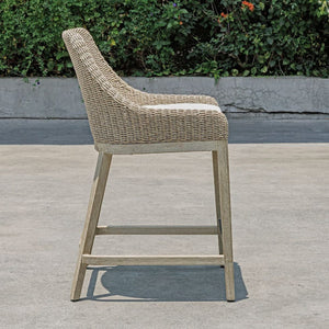   Modern European furniture - Beige Wicker Outdoor Counter Stool - www.oroa.com | Oroa.com