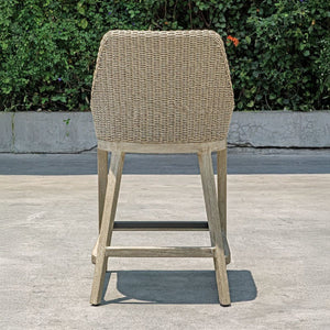   Modern European furniture - Beige Wicker Outdoor Counter Stool - www.oroa.com | Oroa.com