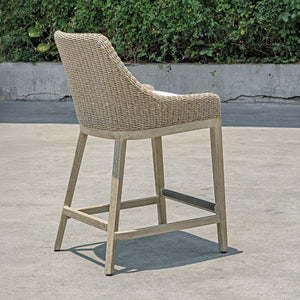   Modern European furniture - Beige Wicker Outdoor Counter Stool - www.oroa.com | Oroa.com