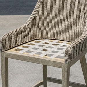  Modern European furniture - Beige Wicker Outdoor Counter Stool - www.oroa.com | Oroa.com