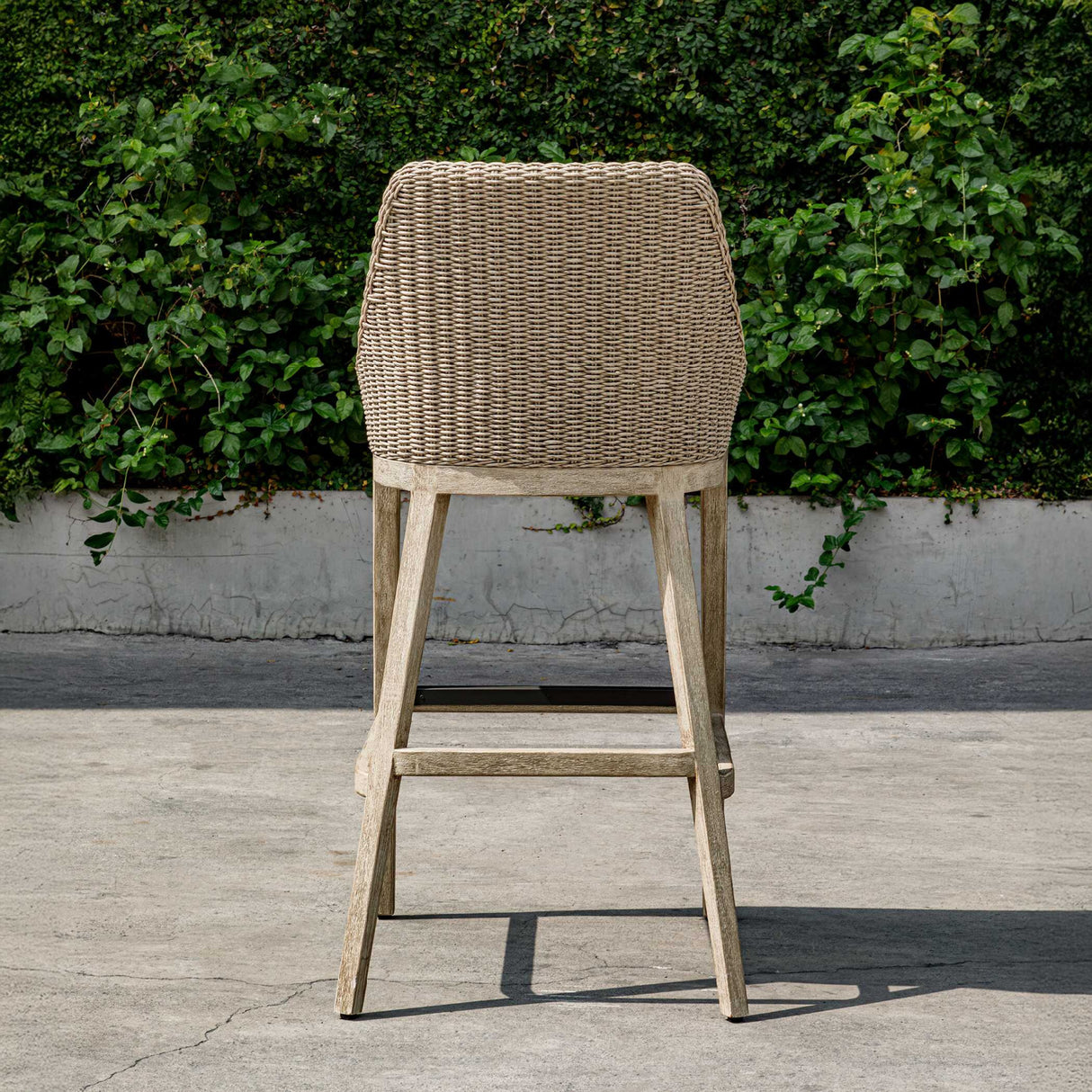   Modern European furniture - Cream Wicker Outdoor Bar Stool - www.oroa.com | Oroa.com