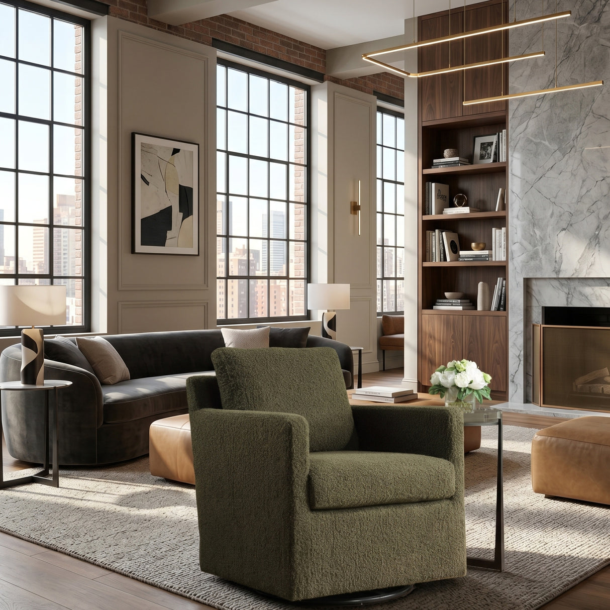   Upholstered Swivel/Glider Armchair | Oroa.com