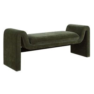   Modern European furniture - Green Velvet Curved Bench - www.oroa.com | Oroa.com