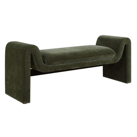   Modern European furniture - Green Velvet Curved Bench - www.oroa.com | Oroa.com