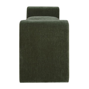   Modern European furniture - Green Velvet Curved Bench - www.oroa.com | Oroa.com
