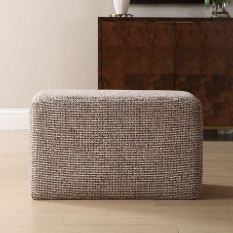   Modern European furniture - Cream Woven Rectangular Ottoman - www.oroa.com | Oroa.com