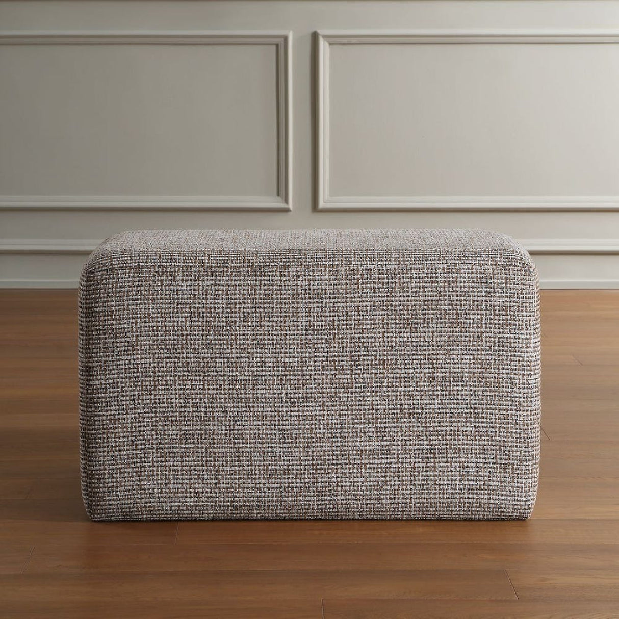   Modern European furniture - Cream Woven Rectangular Ottoman - www.oroa.com | Oroa.com