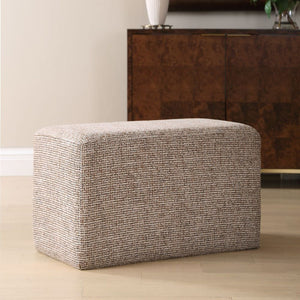   Modern European furniture - Cream Woven Rectangular Ottoman - www.oroa.com | Oroa.com