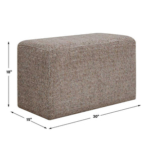   Modern European furniture - Cream Woven Rectangular Ottoman - www.oroa.com | Oroa.com