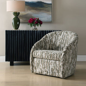  Modern European furniture - Slubbed Boucle Swivel Chair - www.oroa.com | Oroa.com
