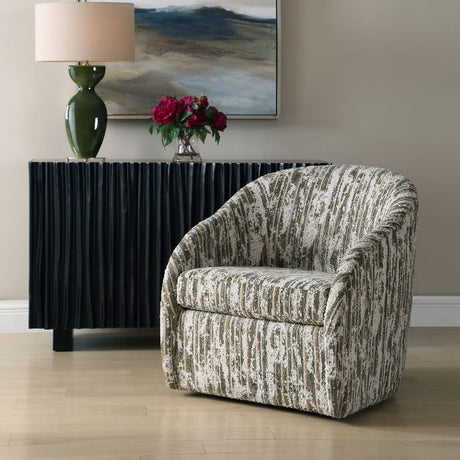   Modern European furniture - Slubbed Boucle Swivel Chair - www.oroa.com | Oroa.com