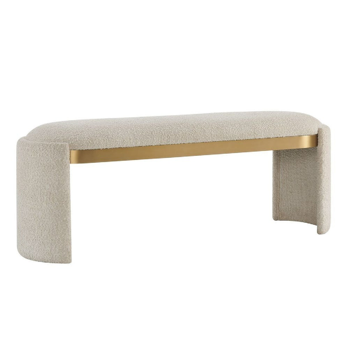   Modern European furniture - White Boucle Bench - www.oroa.com | Oroa.com