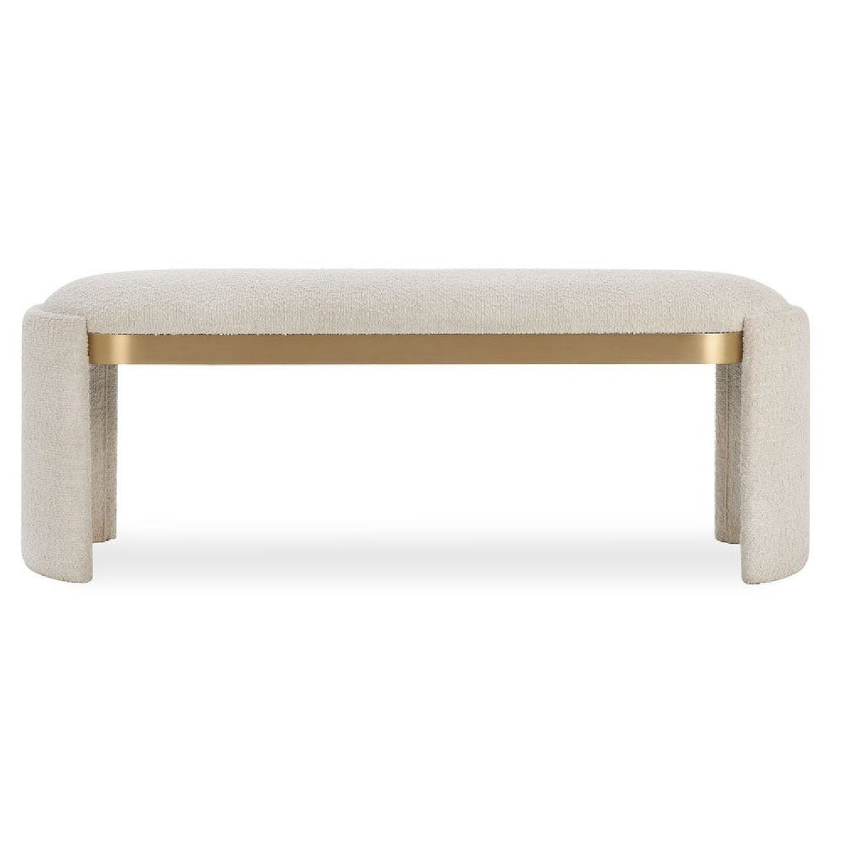   Modern European furniture - White Boucle Bench - www.oroa.com | Oroa.com