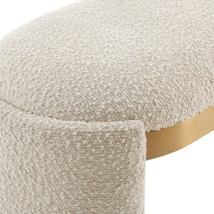   Modern European furniture - White Boucle Bench - www.oroa.com | Oroa.com