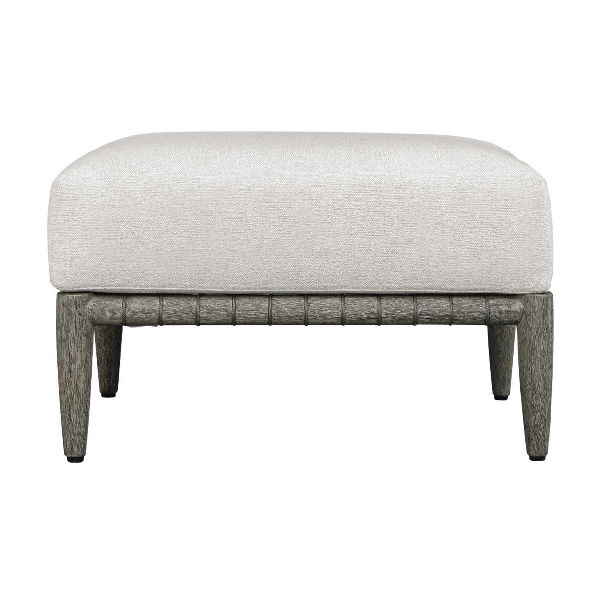   White Cushioned Outdoor Ottoman | Oroa.com