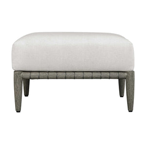   White Cushioned Outdoor Ottoman | Oroa.com