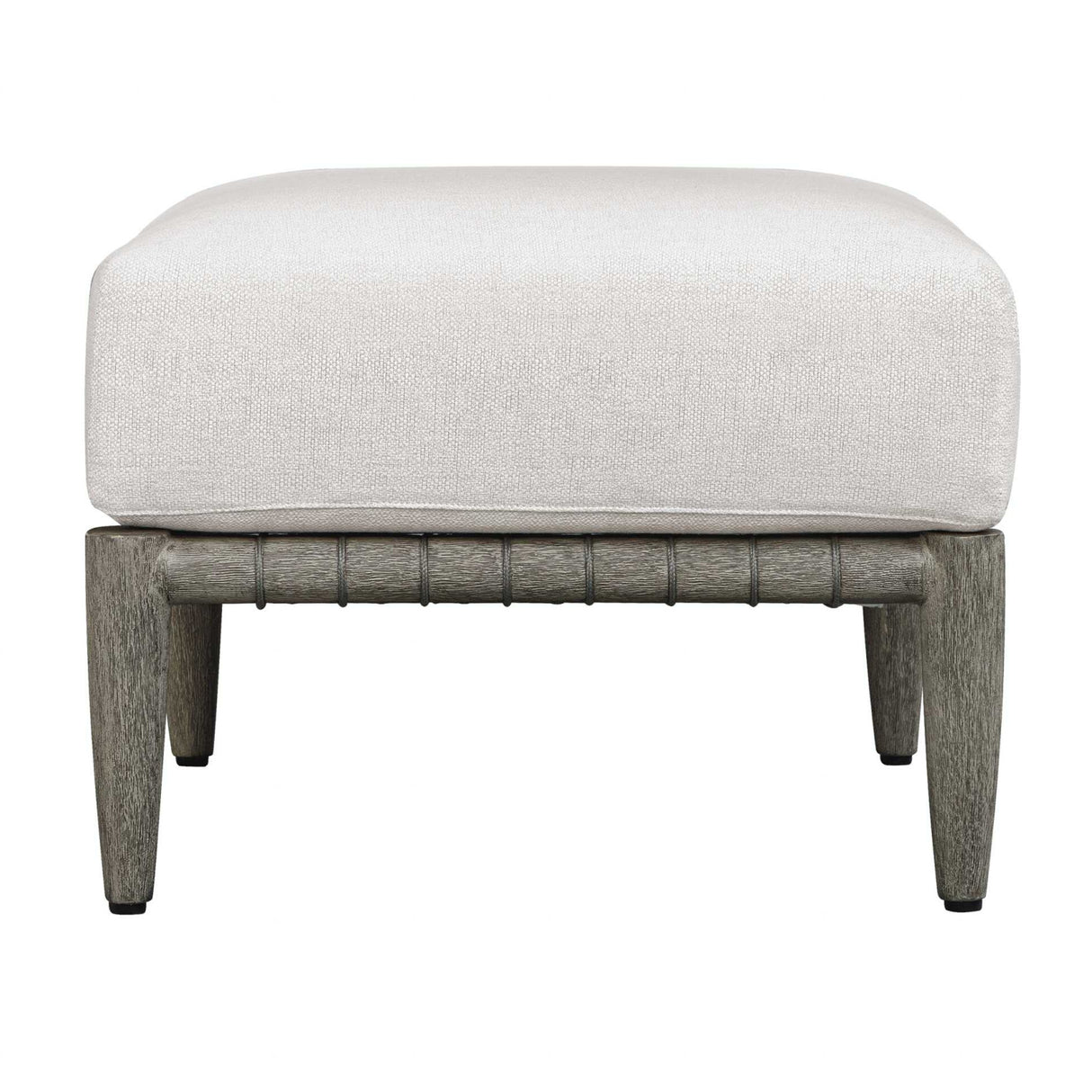  White Cushioned Outdoor Ottoman | Oroa.com