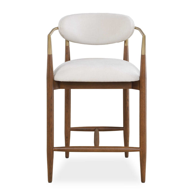 Modern European furniture - White Velvet Counter Stool - www.oroa.com