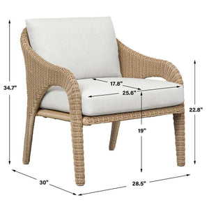   Modern European furniture - Natural Wicker Outdoor Lounge Chair - www.oroa.com | Oroa.com