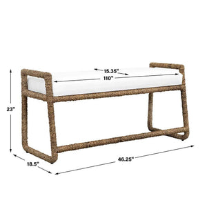   Modern European furniture - Banana Fiber Wrapped Bench - www.oroa.com | Oroa.com
