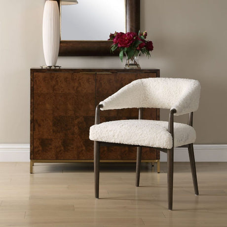   Modern European furniture - Cream Shearling Dining Chair - www.oroa.com | Oroa.com
