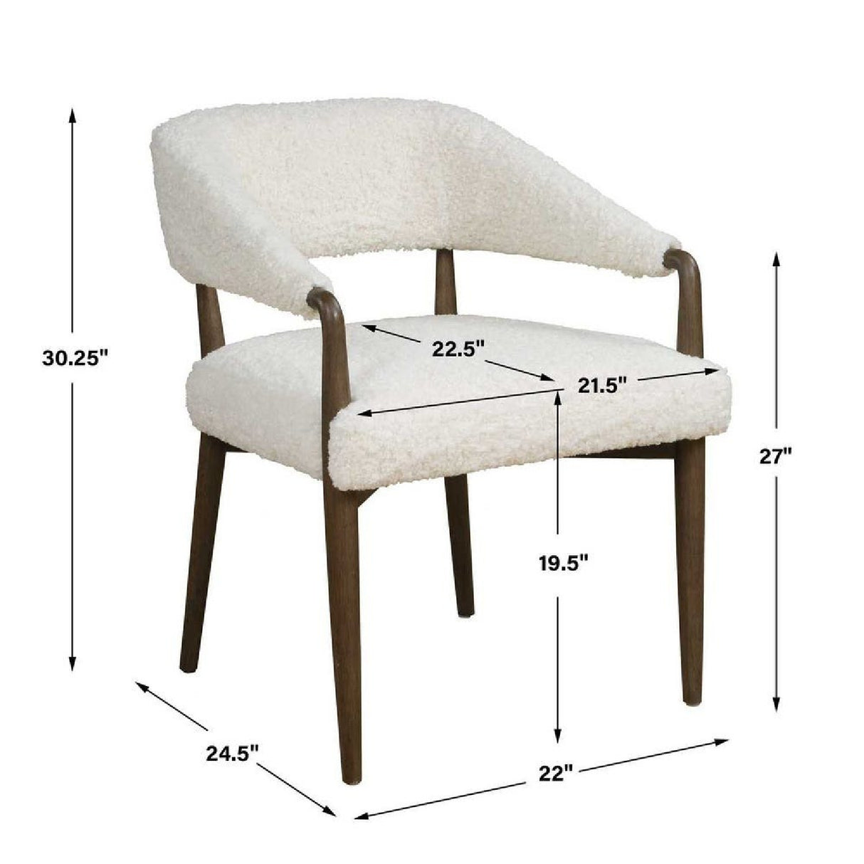   Modern European furniture - Cream Shearling Dining Chair - www.oroa.com | Oroa.com