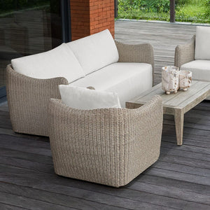   Modern European furniture - Beige Outdoor Swivel Lounge Chair - www.oroa.com | Oroa.com
