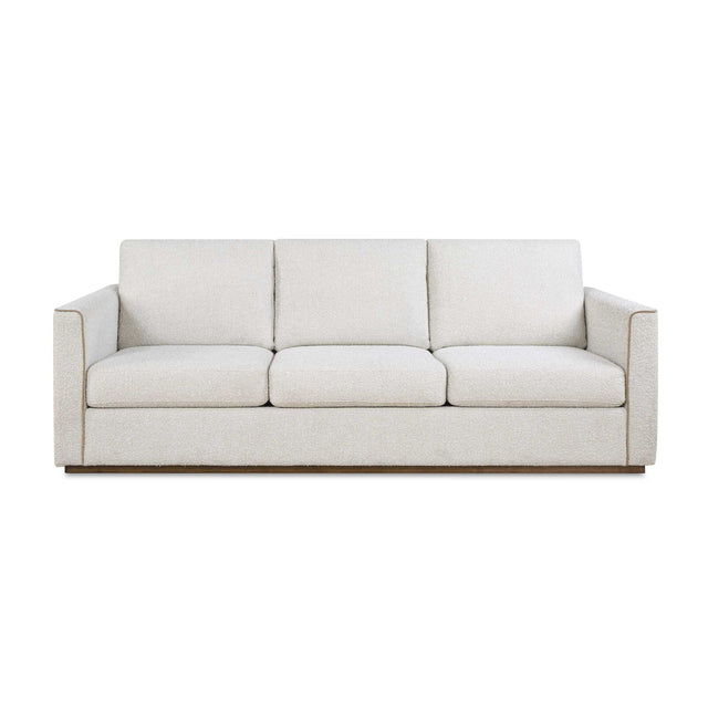 Modern European furniture - Cream Boucle Piped Sofa - www.oroa.com