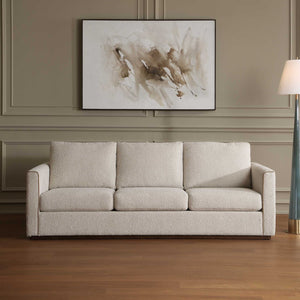   Modern European furniture - Cream Boucle Piped Sofa - www.oroa.com | Oroa.com