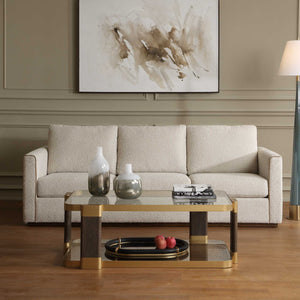   Modern European furniture - Cream Boucle Piped Sofa - www.oroa.com | Oroa.com