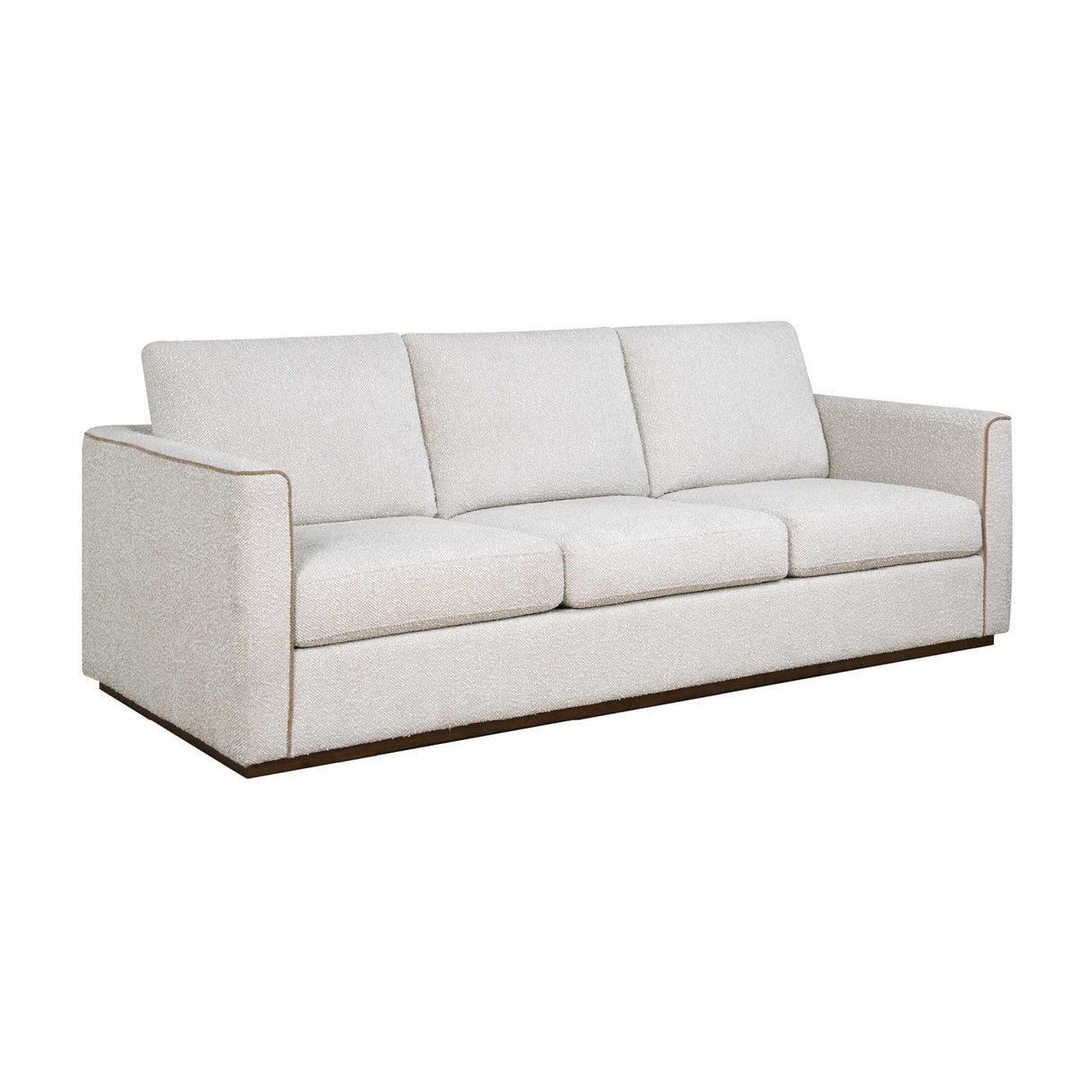  Modern European furniture - Cream Boucle Piped Sofa - www.oroa.com | Oroa.com
