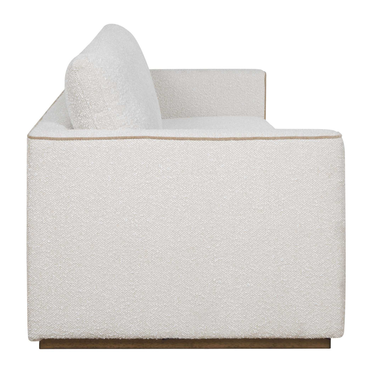   Modern European furniture - Cream Boucle Piped Sofa - www.oroa.com | Oroa.com