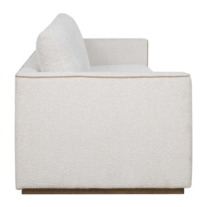  Modern European furniture - Cream Boucle Piped Sofa - www.oroa.com | Oroa.com