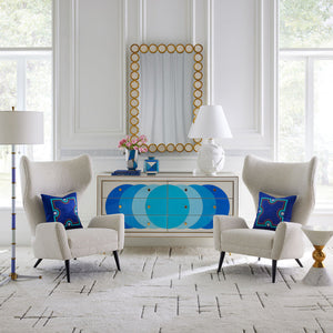   Blue Glass Panes Credenza | Oroa.com