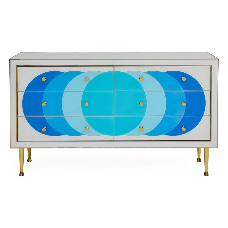   Blue Glass Panes Credenza | Oroa.com