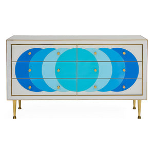   Blue Glass Panes Credenza | Oroa.com