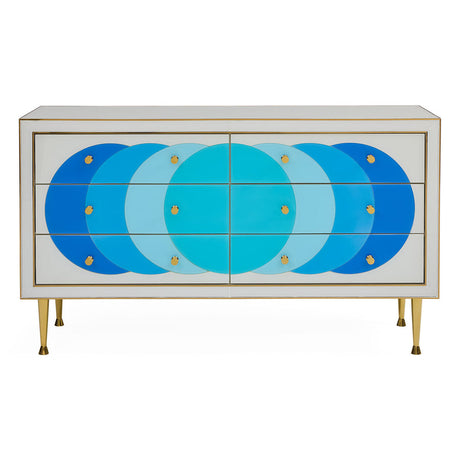   Blue Glass Panes Credenza | Oroa.com
