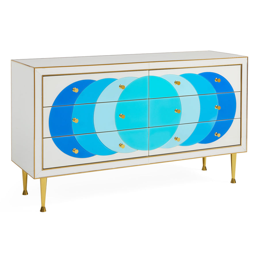   Blue Glass Panes Credenza | Oroa.com