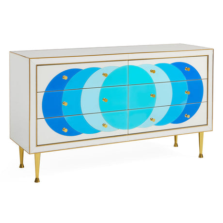   Blue Glass Panes Credenza | Oroa.com
