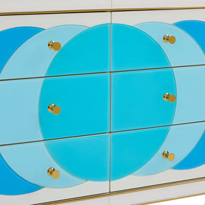   Blue Glass Panes Credenza | Oroa.com