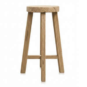   Round Wooden Bar Stool | Oroa.com